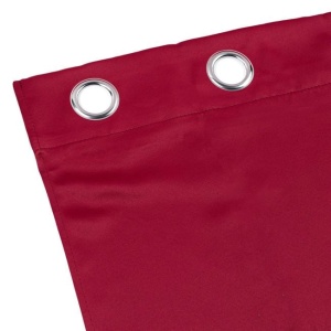 Draperie decorativa, tip blackout - nu lasa lumina sa treaca, cu inele, 140x260 cm, rosu bordo - Img 3