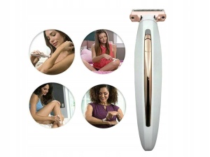 Epilator pentru corp, 3 capete interschimbabile, Reincarcare prin USB, Design elegant, Roz - Img 6