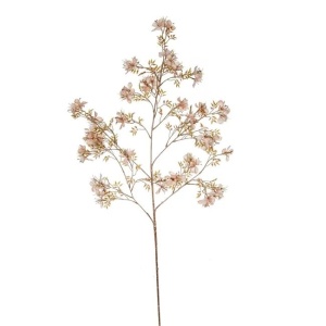 Floare artificiala cu tulpina lunga, cu flori mici in culori calde, 103 cm , roz - Img 2