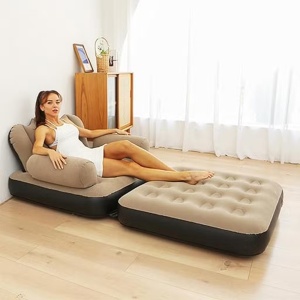Fotoliu sezlong gonflabil 2 in 1, Material PVC, Dimensiune 100x98x90 cm - Img 5