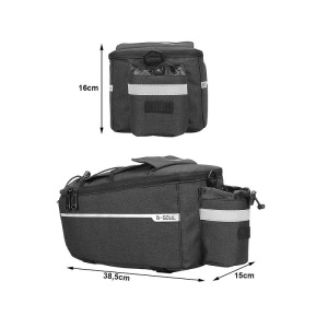 Geanta Termica pentru bicicleta, 3 Compartimente, Capacitate 9L, Negru - Img 7