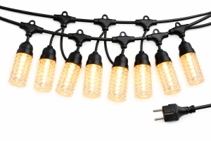 Ghirlanda luminoasa pentru exterior - Lungime 10 metri 10 becuri - Lumina alb cald