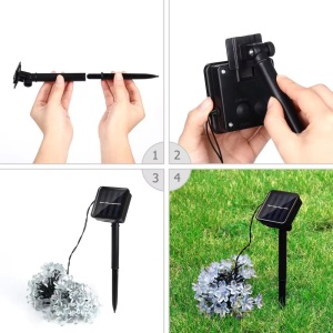 Ghirlanda Luminoasa Solara Flori de Cires cu 50 LED-uri, Lumina Alba Calda/Multicolora, 5m Lungime - Img 21