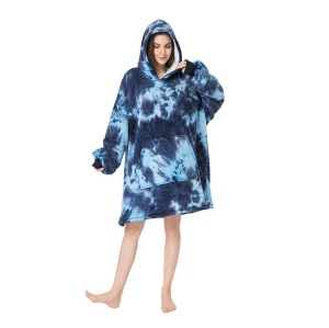 Hanorac Patura Oversize cu Gluga si Buzunar Frontal, Pufos si Cald, Multicolor, Marime Universala