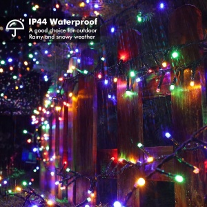 Instalatie Luminoasa Solara, IP44, de 30/50/100m Lungime, cu 150/250/500 LED-uri, Lumina Multicolora - Img 5