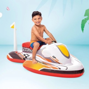 Jet Ski Gonflabil pentru copii 3 ani+, Intex, 1.17x0.77m, alb-multicolor