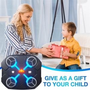 Jucarie Interactiva de Box pentru Copii, Tinta Electronica cu Muzica si Lumini LED, 4 Zone de Lovire, Manusi Incluse - Img 4