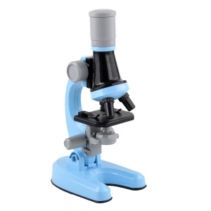 Kit cu Microscop biologic si accesorii, pentru copii, zoom 100x, 400x, 1200x, portocaliu/albastru - Img 2