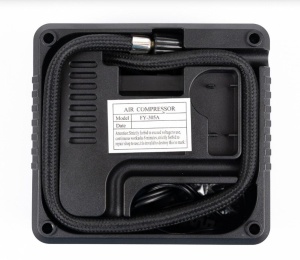 Kit Starter auto cu compresor aer 150PSI, manometru si cabluri curent, negru-galben - Img 5