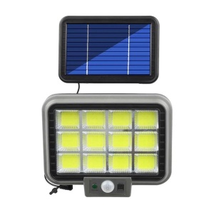 Lampa 12 cadrane 288 LED COB cu panou solar, Putere 40W, 3 moduri de iluminare, telecomanda