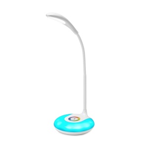 Lampa de masa cu 16 SMD LED RGB, 5500K, 256 culori, flexibila, cablu USB, inaltime 48 cm, alb - Img 6