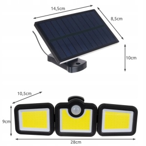 Lampa Solara 171 COB LED,Putere 120 W,Panou Detasabil - Img 4