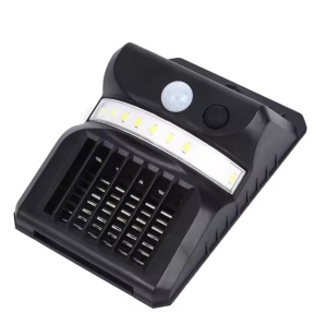 Lampa solara de perete 2 in 1, cu sistem anti tantari, Lumina alba si violet - Img 5