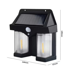 Lampa solara de perete cu 2 Led-uri, Senzor de miscare, Multiple moduri de iluminare - Img 7
