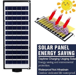 Lampa solara stradala 4 casete 1254 LED, Putere 400W, Senzor de lumina, miscare si telecomanda - Img 6