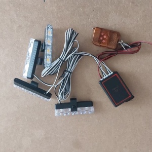 Lumini avertizare galbene pentru grila, LED, 36W, 12V, functii stroboscop si telecomanda - Img 7