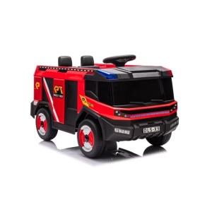 Masina de pompieri electrica pentru copii 2 ani+, Telecomanda, Baterie 12V4.5AH, Lumini si difuzor - Img 11