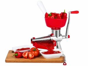 Masina manuala de stors rosii din aluminiu, Sita Inox, Separator Seminte si coji, Fixare pe masa - Img 2