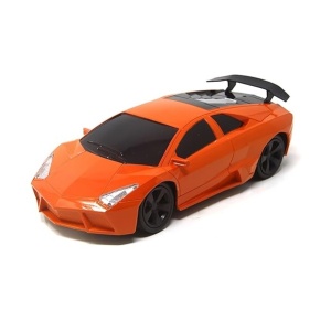 Masinuta de curse RC, cu lumina LED, pentru copii de 6 ani+, scara 1:24, plastic, 20x8x5 cm, portocaliu/argintiu/galben - Img 5