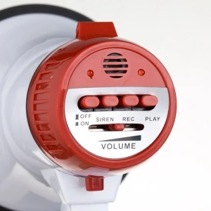 Megafon cu carcasa si maner pliabil, functie de vorbire si efecte sonore, 10W, alb-rosu - Img 4