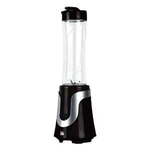 Mini blender electric, Portabil, Putere 300W, Capacitate 600ml, Negru