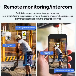 Mini camera de supraveghere CCTV IP PTZ WiFi de 2.5, IP66, wireless, infrared, rotatie 355°, alba - Img 5