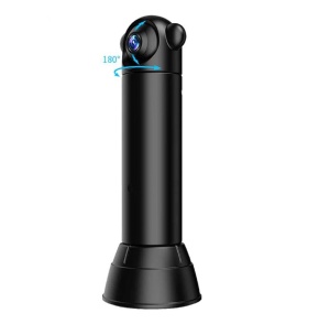 Mini camera de supraveghere SX82, WiFi, tip baby monitor, HD, infrarosu, senzor de miscare, negru - Img 1