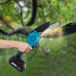 Mini drujba electrica fara fir cu lama de 15cm, 2 lanturi, 2 acumulatori 1300mAh - Img 6