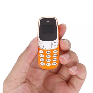 Mini Telefon Dual Sim, MP3/MP4 Player, Bluetooth, modificare voce, 67.8 x 27.8 x 12.4 mm, Albastru/ Portocaliu/ Gri/ Roz/ Negru - Img 6