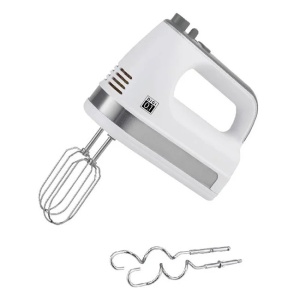 Mixer electric de mana din inox, Putere 300W, 5 Viteze, Alb