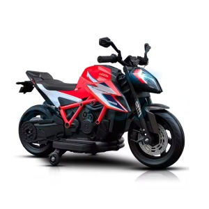 Motocicleta electrica pentru copii 3 ani+, Motor 50W, Baterie 12V7AH, cu roti ajutatoare, lumini si muzica