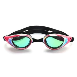 Ochelari Inot pentru Copii 6+ Ani, cu Lentile Anti Fog, din Silicon, cu Husa, Negru-Roz - Img 1
