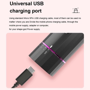 Ondulator de par compact, fara fir, portabil, cu afisaj LCD si incarcabil USB - Img 4