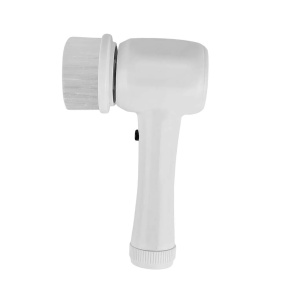Perie electrica multifunctionala, fara fir, cu 4 capete, incarcare USB, suport, alb-lila - Img 4