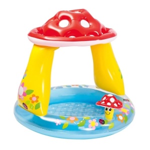 Piscina Acoperita in Forma de Ciuperca, pentru Copii 1 an+, Vinil, dimensiuni Ø102x88cm, multicolor - Img 2