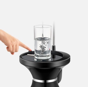 Pompa electrica pentru bidon de apa, automat, incarcare prin usb, cu suport pentru pahar, negru - Img 5
