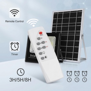 Proiector solar LED 150W cu panou solar 15W, 120 LED-uri, Telecomanda, Grad protectie IP66 - Img 6