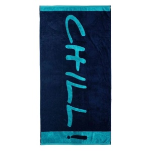 Prosop pentru Plaja, cu Mesaj "Chill", 180x100cm, Albastru - Img 1