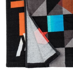 Prosop pentru Plaja, cu Model Craniu "Say Yes", 150x75cm, Negru-Multicolor - Img 2