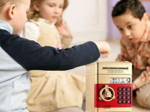 Pusculita tip seif, deschidere cu PIN, cu sunete si lumini - Img 14