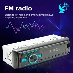Radio MP3 Player Auto, cu Bluetooth, Afisaj in 7 Culori, 1Din, Telecomanda, Negru - Img 9