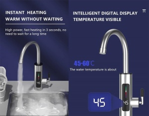Robinet Electric din Inox pentru Încălzire Instanta a Apei, Putere 3000W, Calitate Premium - Img 4