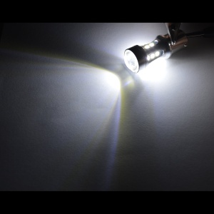 Set 2 becuri auto LED T20, cu 18 SMD, Canbus, 6000K, 15W, lumina alba-rece - Img 3