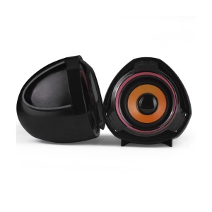 Set 2 boxe pentru PC, Q 87, 2 x 5W, negru cu portocaliu - Img 6