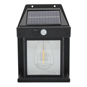 Set 2 x lampa solara de perete, Putere 2W 600LM, Rezistenta la apa IP65, Negru - Img 7
