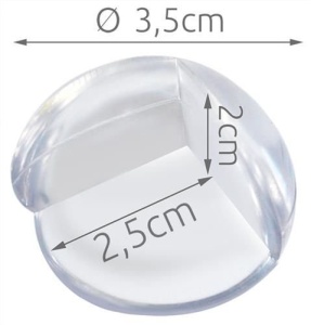 Set 4 bucati protectii de colt din silicon transparent pentru mobila - Img 5