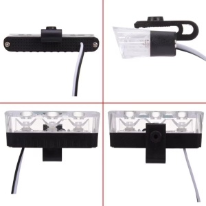 Set 4 lumini LED de avertizare rosu-albastru pentru grila, functii stroboscop, 36W, 12V - Img 2