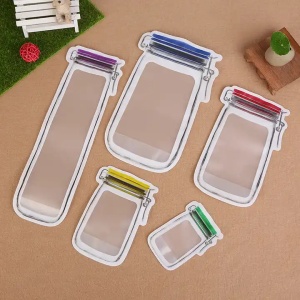 Set 4 pungi de depozitare pentru alimente, cu fermoar, 4 dimensiuni - Img 4