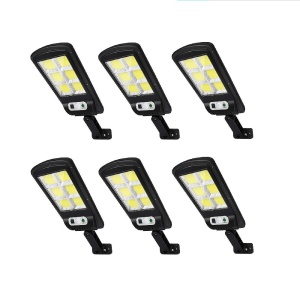 Set 6 x lampi solare stradale cu 6 cadre, Senzor de lumina si miscare, Telecomanda