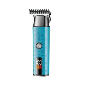 Set cu aparat de tuns fara fir, VGR V-943, cu 3 distantiere, afisaj LED, Albastru - Img 3